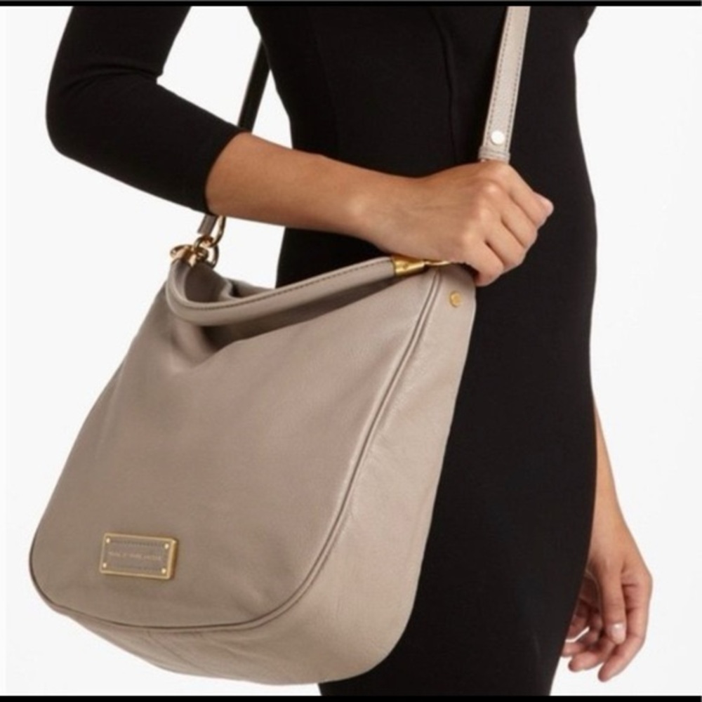Like New Marc by Marc Jacobs Leather Classic Q Hillier Hobo Bag w Crossbody - Picture 3 of 11